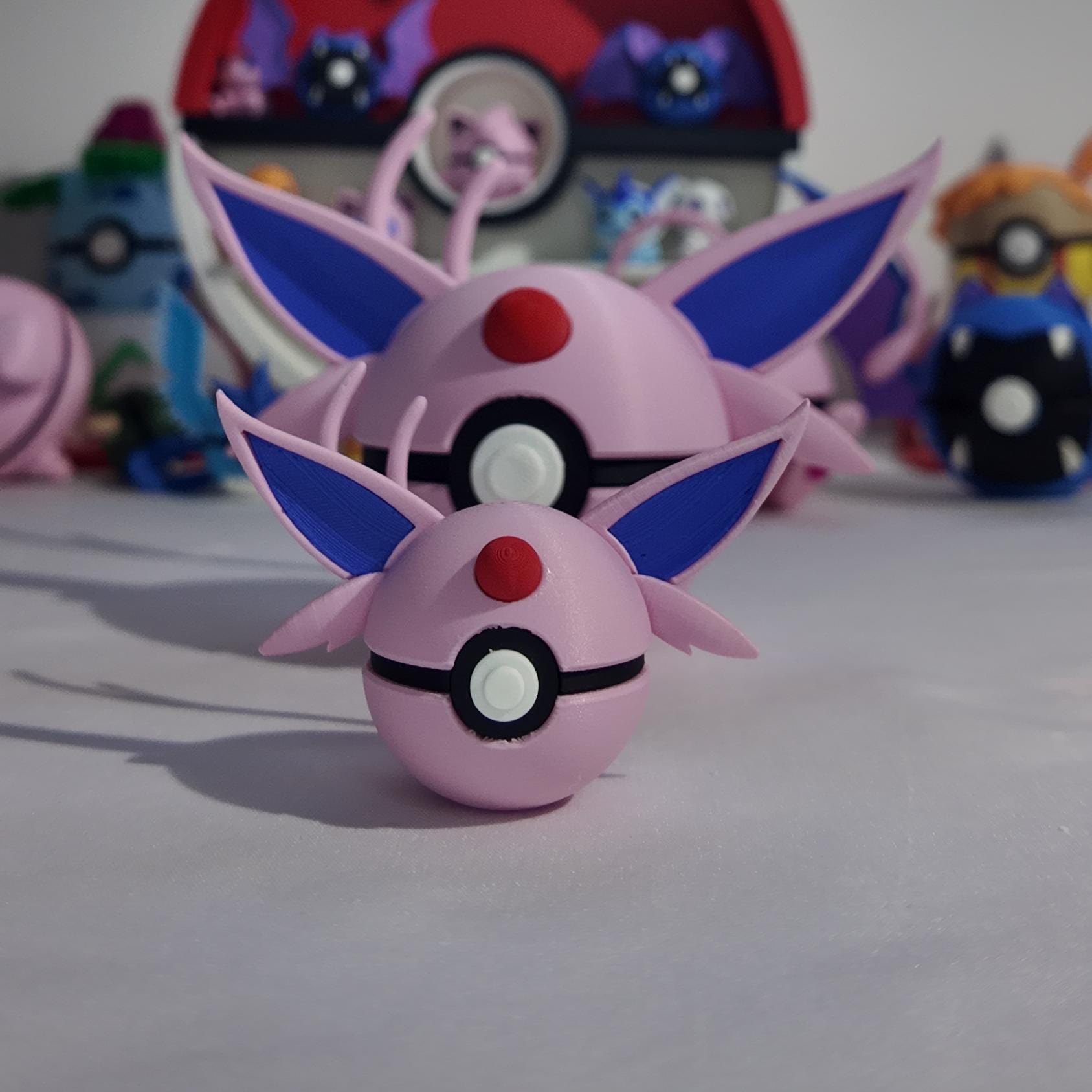 Espeon Pokeball | 3D Printed Pokémon Collectible | Psychic Type Decor