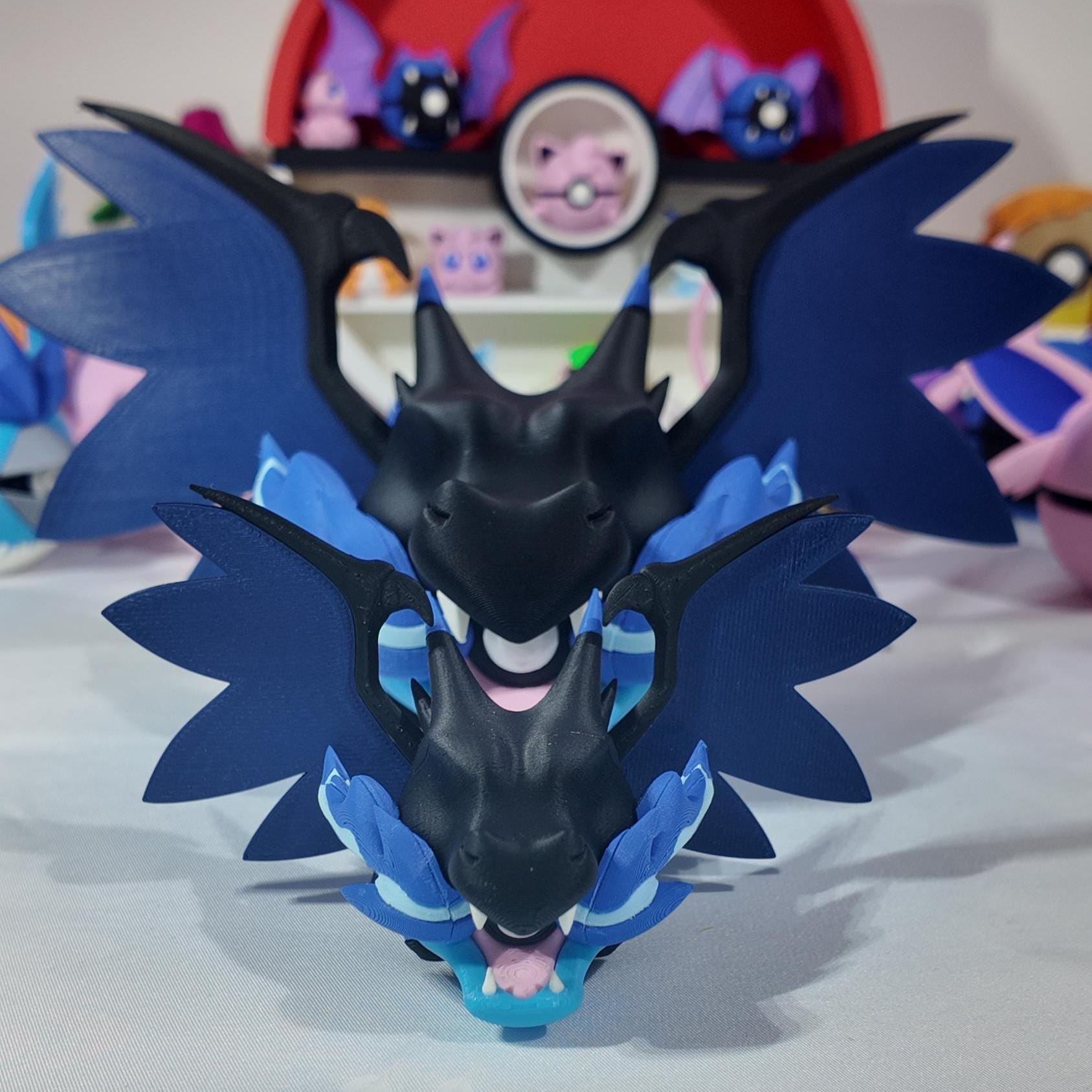Custom Mega Charizard X Pokéball | 3D Printed Pokémon Collectible | Gamer Desk Decor
